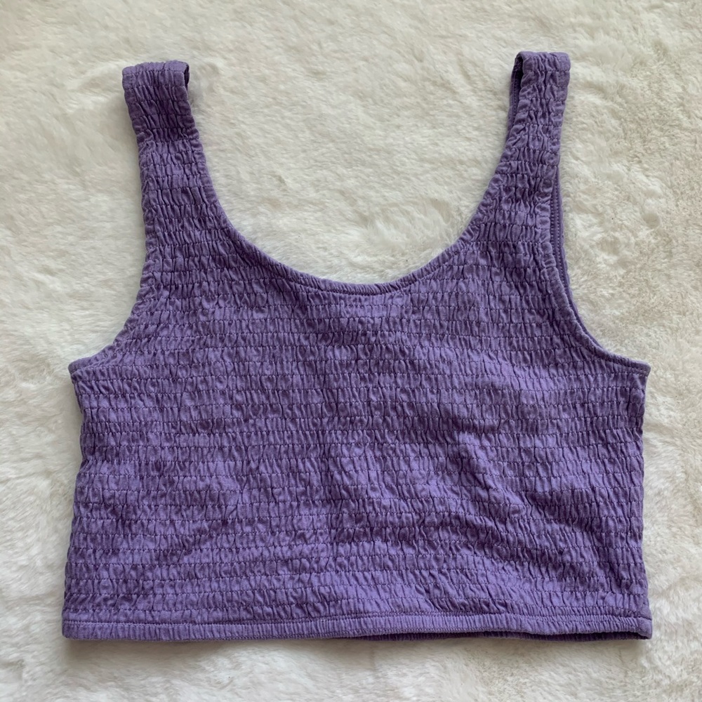 Boohoo Purple Crop Tank Top